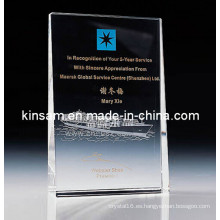 Premio de cristal del proveedor de China con soporte para regalos de recuerdo (KS04147)